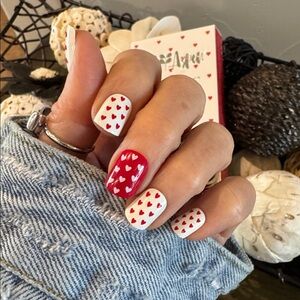 Red Aspen Nail Dashes in “Heather Loves Red Hots”